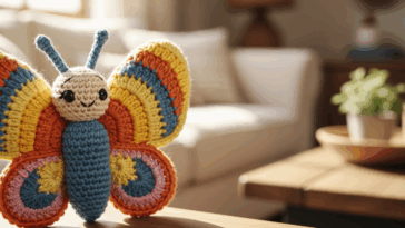 A borboleta de crochê que vai deixar sua decoração mais doce e criativa