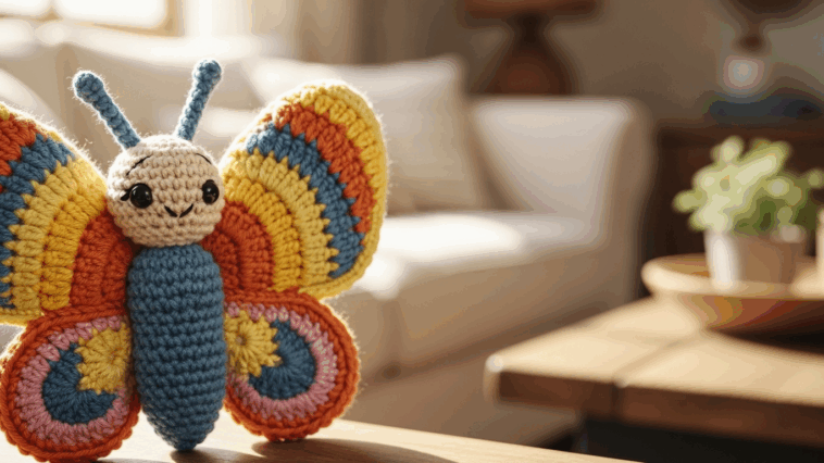A borboleta de crochê que vai deixar sua decoração mais doce e criativa