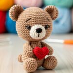Amigurumi de ursinho fofo para presentear e encantar com carinho