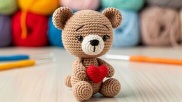 Amigurumi de ursinho fofo para presentear e encantar com carinho