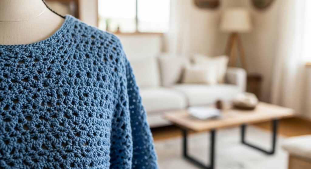 Essa blusa de crochê é o projeto perfeito para unir estilo e terapia