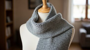 Cachecol de crochê com ponto baixo para iniciantes e dias frios