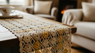 Deixe sua mesa um arraso com um caminho de crochê feito por você mesma
