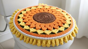 Capa de vaso sanitário em crochê para decorar com encanto e elegância