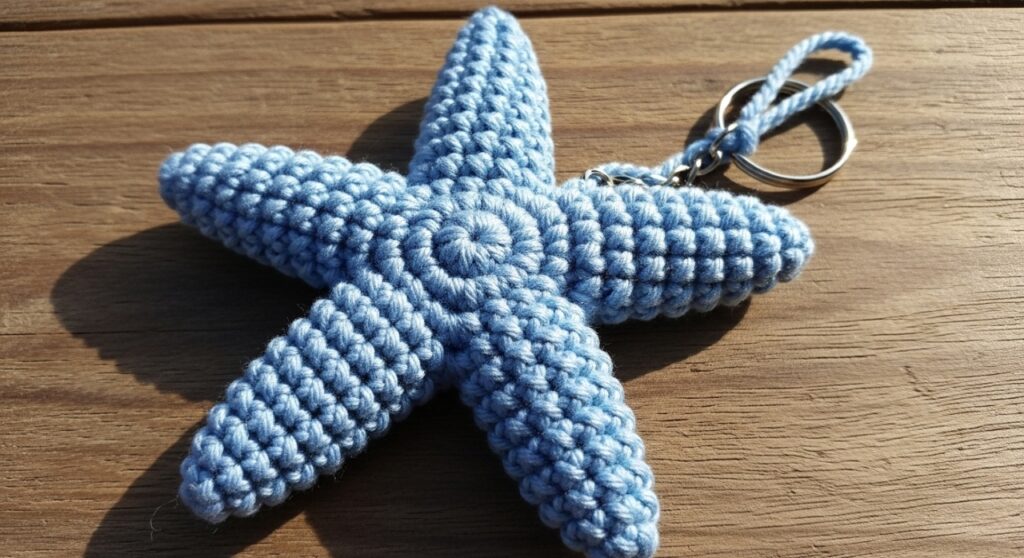 Como fazer chaveiro de estrela do mar em crochê com esse passo a passo simples