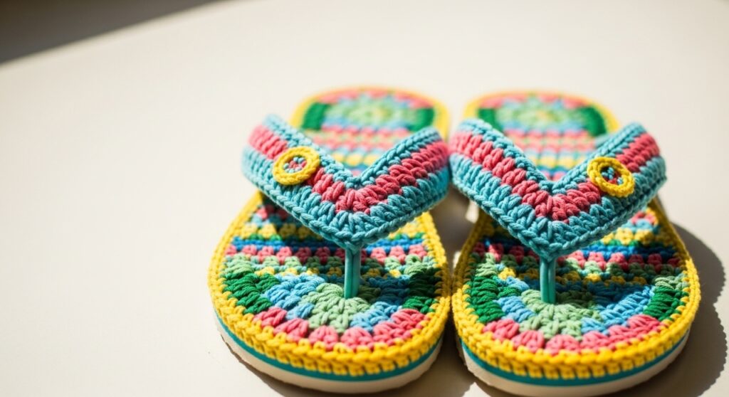 O segredo das crocheteiras pra deixar qualquer chinelo simples um charme artesanal