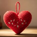 Coração de crochê para decoração e presentes cheios de amor