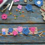 Pulseira de crochê com fio de algodão é puro charme para qualquer ocasião