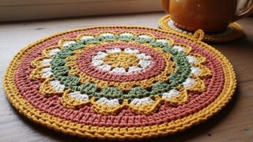 Descanso de panela em crochê para proteger e decorar sua cozinha