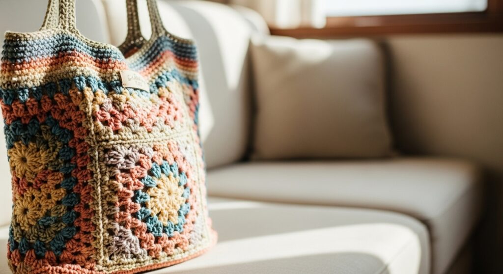 Ecobag de crochê que une beleza, praticidade e consciência em cada ponto