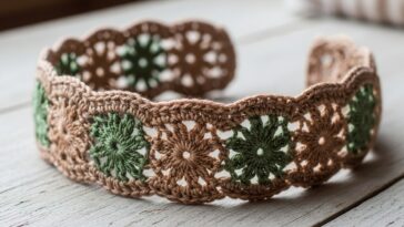 Faixa de cabelo em crochê para meninas com charme e conforto