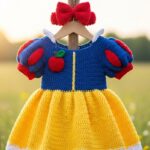 Fantasia de Branca de Neve em crochê virou o queridinho das festas infantis