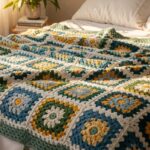 Manta de crochê para cama que aquece com elegância e estilo