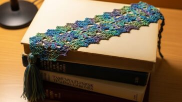 Marcador de livro em crochê passo a passo para leitura com estilo