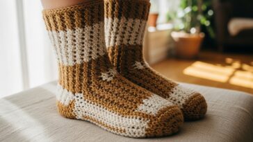 Aprenda a fazer meias de crochê simples e macias para os dias frios