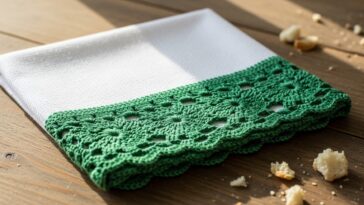 O toque artesanal que transforma qualquer pano de prato em um encanto