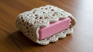 Esse porta-sabonete de crochê está conquistando quem ama fazer à mão