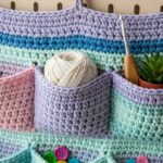 Porta-treco de crochê com fio de malha para organizar com estilo