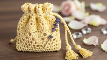 Saquinho de crochê para lembrancinhas delicadas e criativas