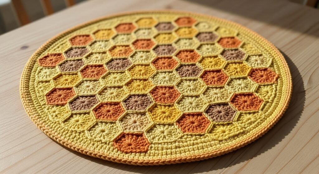 Sousplat infantil em crochê que deixa cada refeição mais alegre e acolhedora