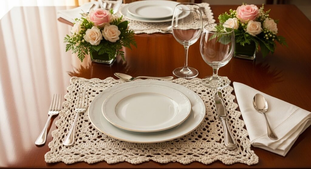 Como usar o crochê para dar personalidade e charme à mesa posta