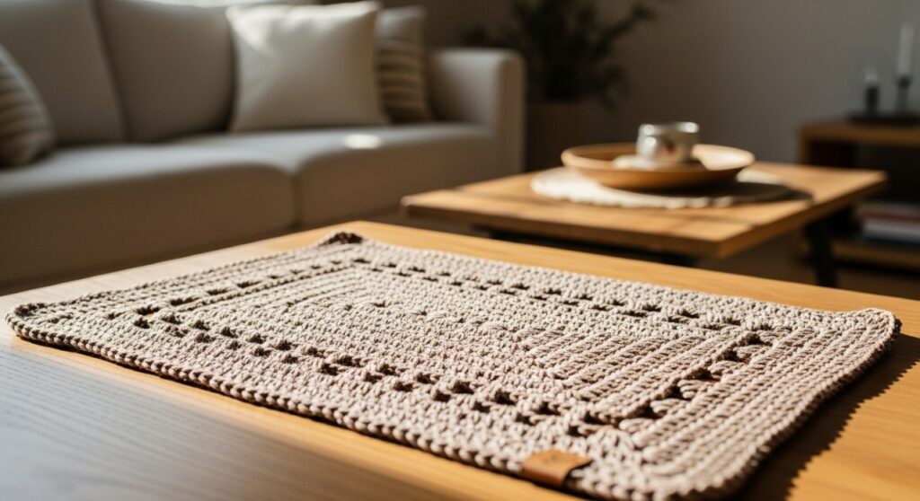 O sousplat de crochê que toda crocheteira iniciante precisa testar