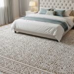 Tapete de crochê para quarto de casal com conforto e charme