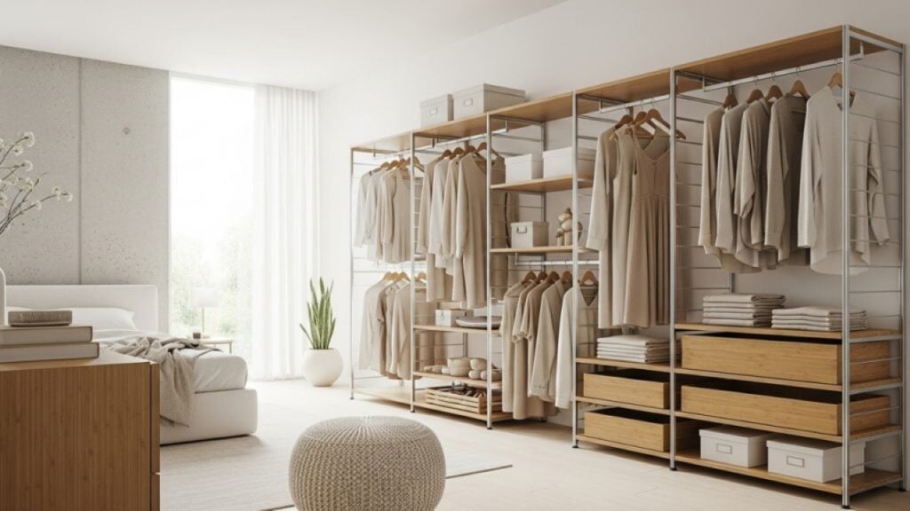 Closet aberto e modular: a tendência de 2026 que une leveza, funcionalidade e estilo