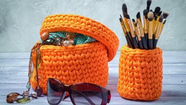 O melhor cachepot de crochê para decorar com charme natural