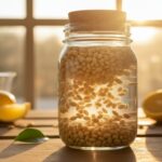 sementes de limão com álcool