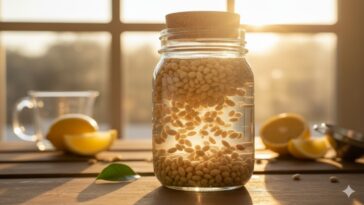 sementes de limão com álcool