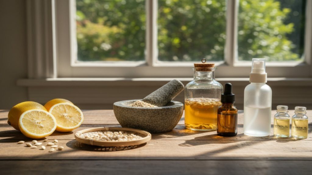 Para potencializar o efeito, adicione algumas gotas de óleo de citronela ou de limão, aumentando o poder de repelência do preparo.