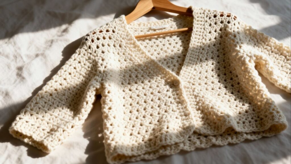 Passo a passo simples para fazer um cardigã de crochê personalizado