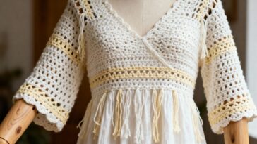 O segredo por trás do caimento perfeito nos vestidos de crochê está nos detalhes