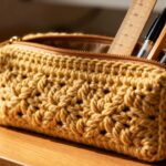 Aprenda a fazer estojos em crochê resistentes e personalizados para a volta às aulas
