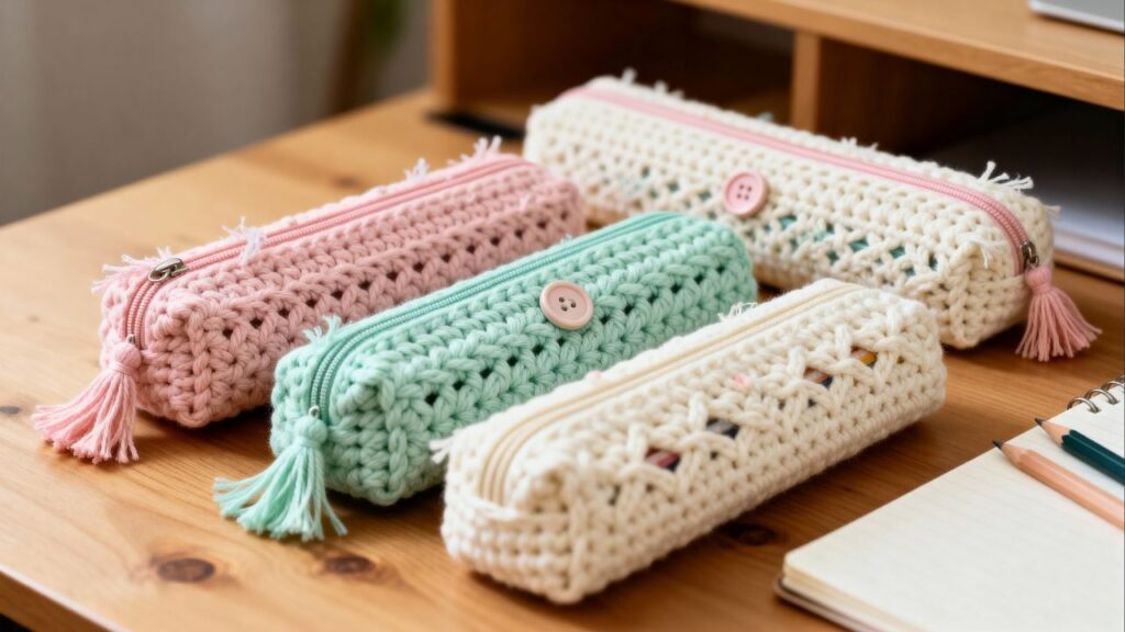 Aprenda a fazer estojos em crochê resistentes e personalizados para a volta às aulas
