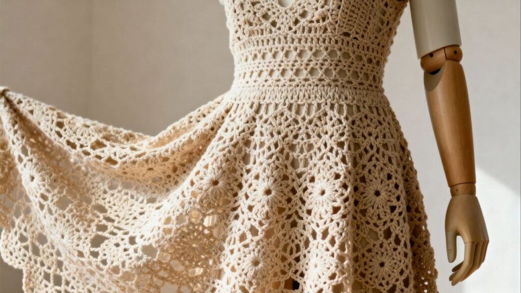 Vestidos em crochê ganham charme e caimento perfeito com esses cuidados simples