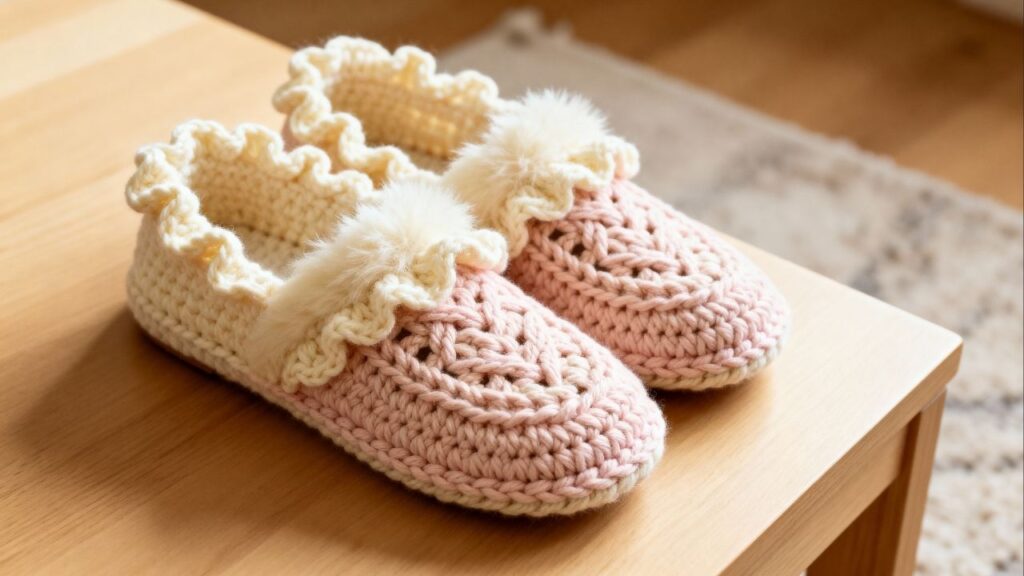Pantufas em crochê combinam conforto e prática para quem ama peças rápidas