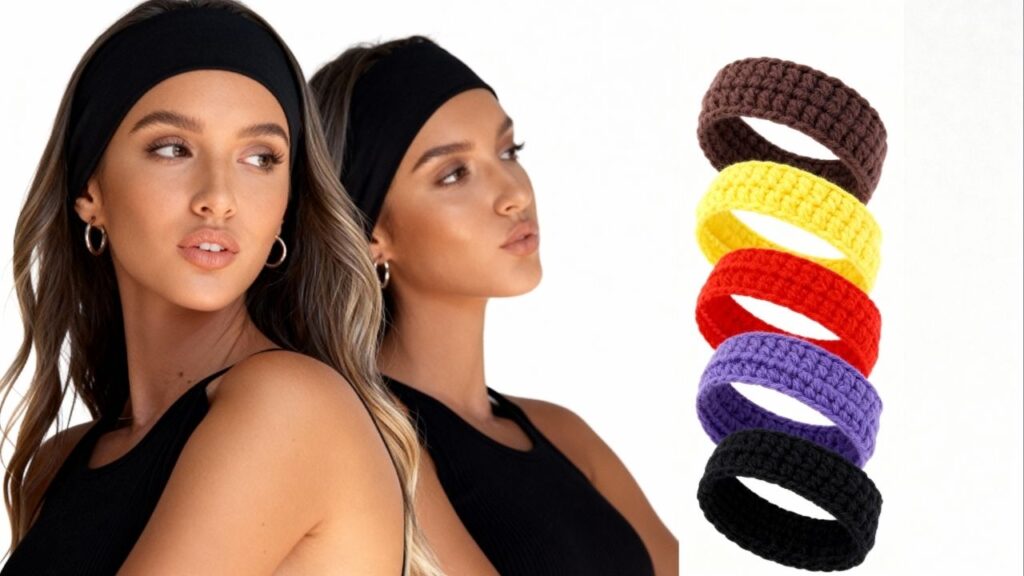 Faixas de cabelo em crochê são simples de fazer e cheias de estilo
