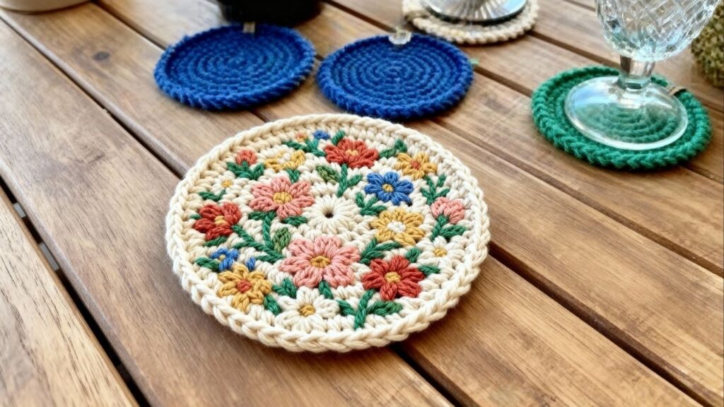 Descanso de copo em crochê: passo a passo simples para peças planas e duráveis