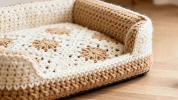 Passo a passo para criar uma cama de crochê confortável para seu cachorro
