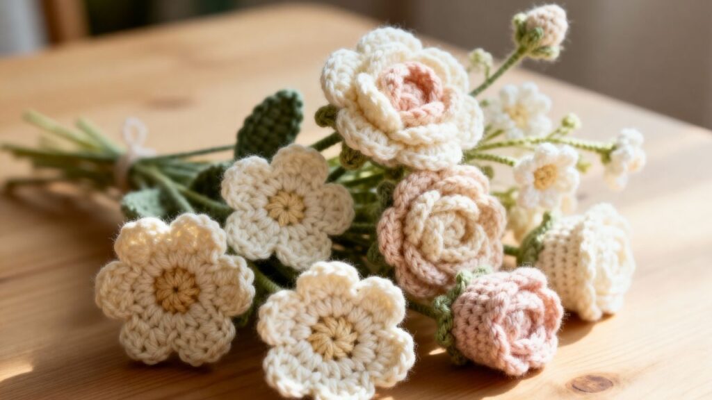 Como fazer flores de crochê que mantêm formato e simetria sem esforço
