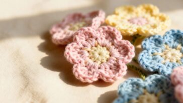 Como fazer flores de crochê que mantêm formato e simetria sem esforço