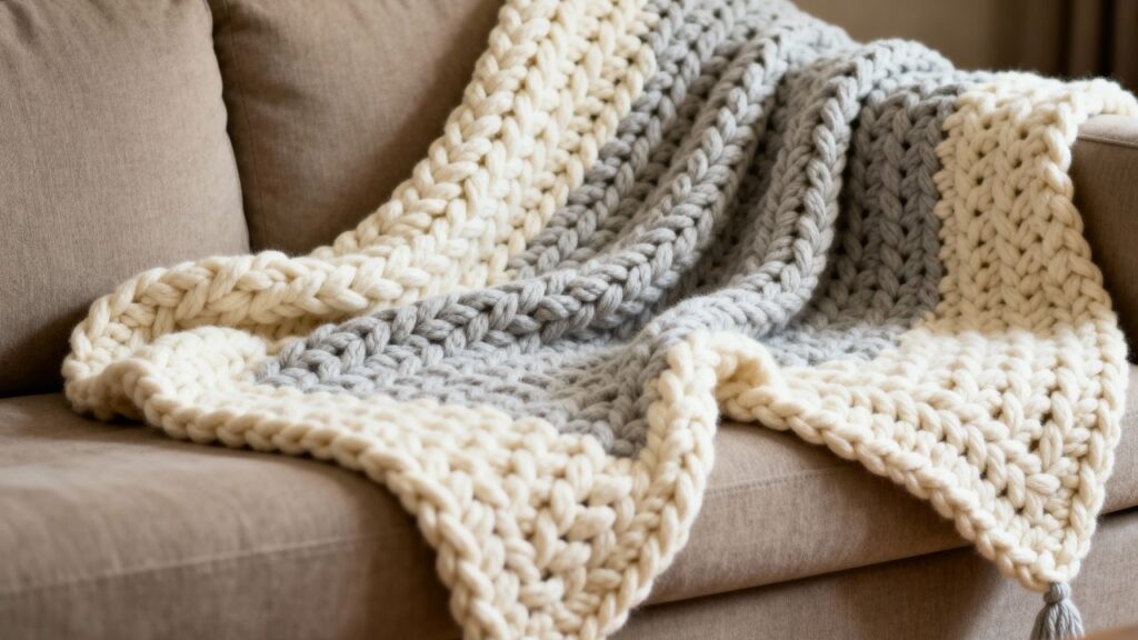 Manta de crochê para sofá valoriza o ambiente e melhora suas habilidades no fio