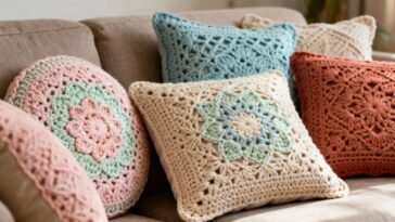 Aprenda a fazer almofadas de crochê sem errar no tamanho e nos pontos