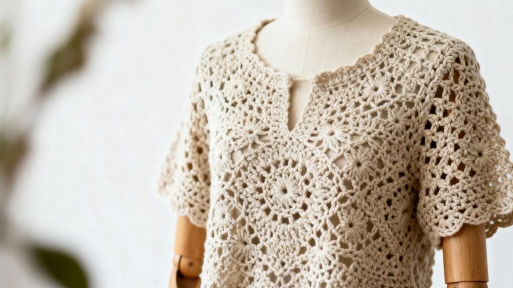 Blusas de crochê ganham charme com medidas certas e pontos bem modelados