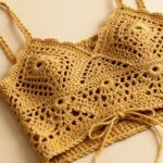 Fazer cropped de crochê ajuda a treinar medidas e criar peças únicas