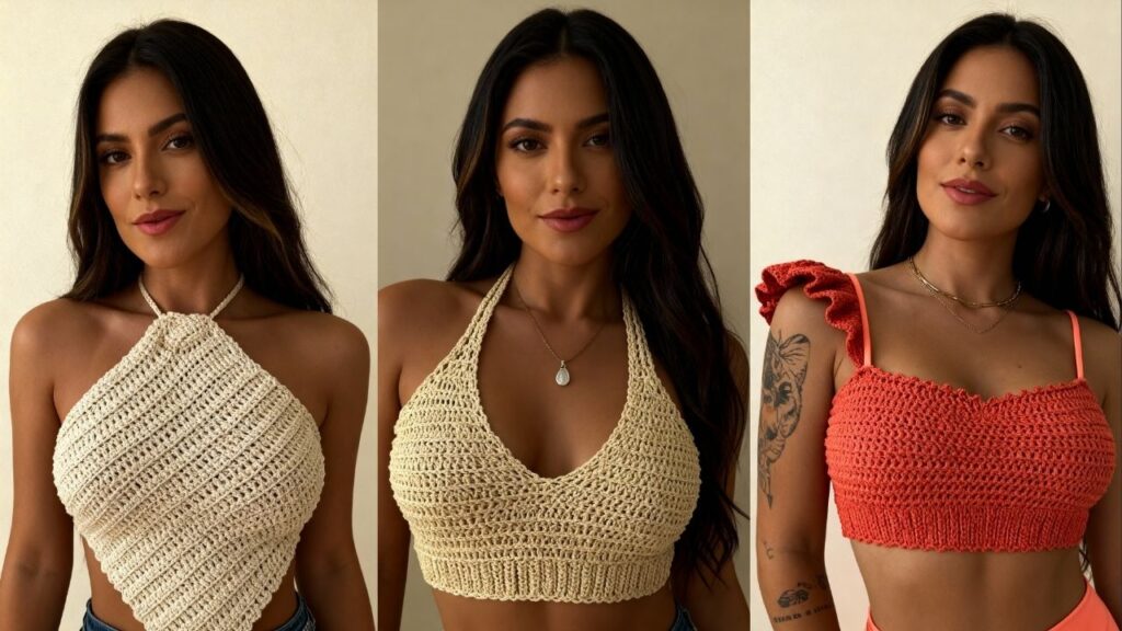 Como fazer croppeds de crochê com caimento perfeito e acabamento limpo