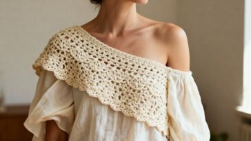 Blusa de crochê com alça única: passo a passo para um caimento impecável