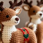 Papai Noel, rena e boneco de neve ganham vida com detalhes caprichados em crochê